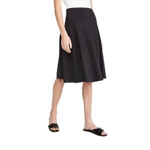 Susana Monaco Black Nylon High Waisted Tea Skirt Size XL